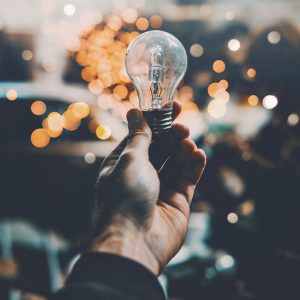 Hand with Lightbulb