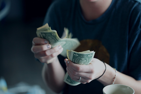 Person Counting American Dollars