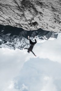 Man Falling from Mountain