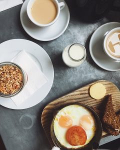 eggs and oatmeal breakfast