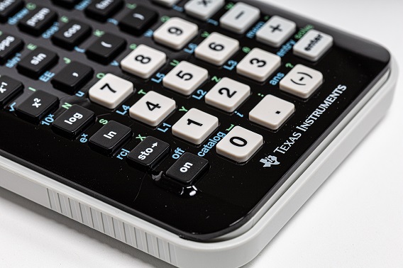 Black and white Buttoned Calculator