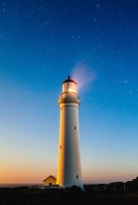 Lighthouse and Night Sky