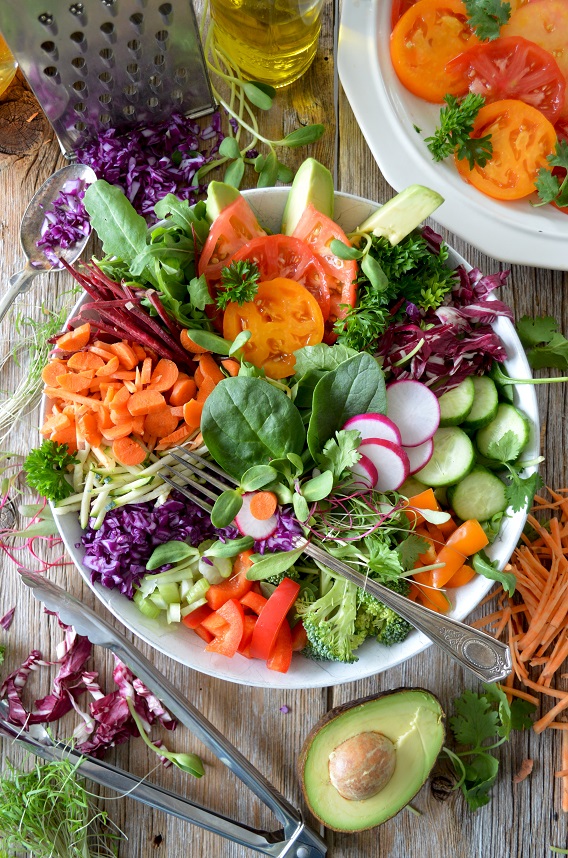 Big Bright Bowl of Salad and Veggies